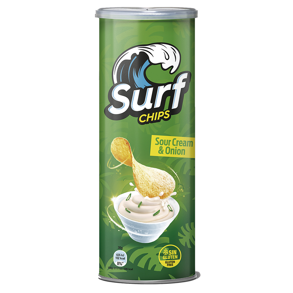 Surf Chips – Sour Cream &amp; Onion 160g – Gott Utan Gluten