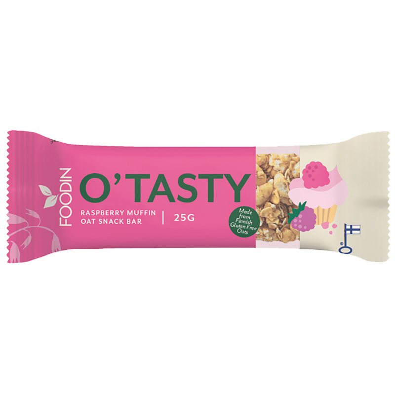 Foodin - O'Tasty Oat Snack Bar Raspberry Muffin 25g