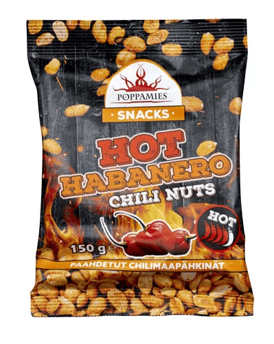 Poppamies - Hot Habanero Chili nuts 150g