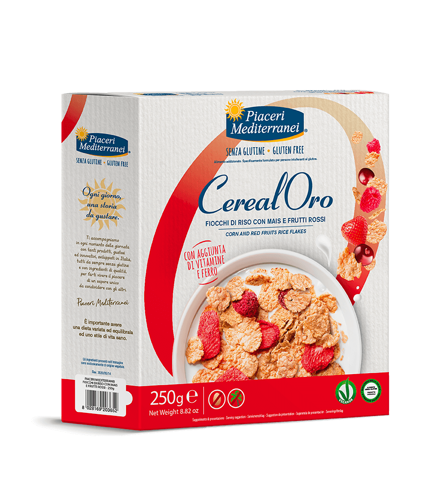 Piac. Med. - Cereal Corn Flakes och röda bär 250g