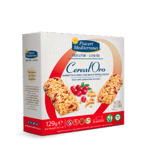 Piac. Med. - Cereal Oro - Risbar med majs och tranbär 129g