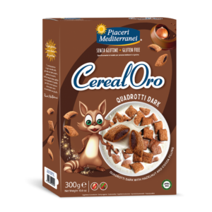 Piac. Med. - Cereal Oro Frukostflingor med choklad och hasselnötsfyllning 300g