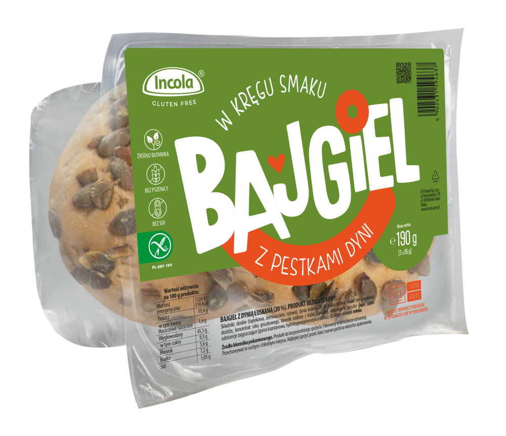 Incola - Bagels med pumpafrön 190g (2 x 95g)