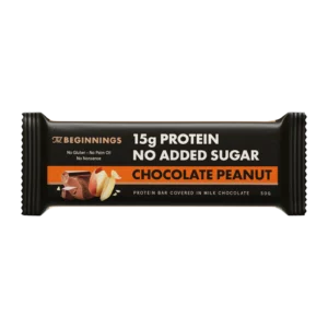 The Beginnings - Choklad- och jordnötsproteinbar - utan tillsatt socker 50g