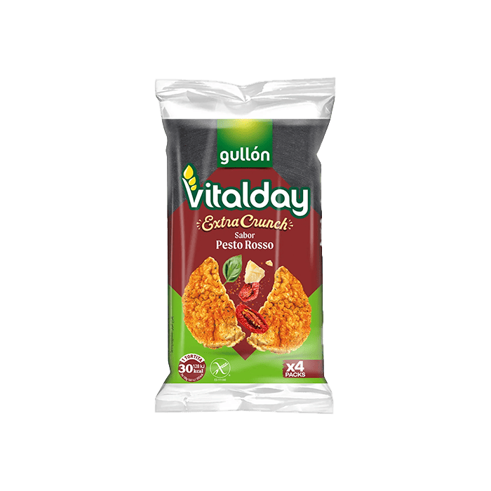 Gullon - Vitalday riskakor med pesto Rossosmak 93g (4x23,2g)